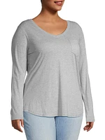 V-Neck Long-Sleeve T-Shirt