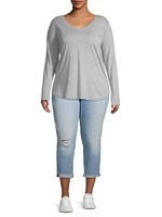 V-Neck Long-Sleeve T-Shirt