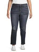 High-Rise Ankle-Crop Jeans