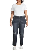 High-Rise Ankle-Crop Jeans