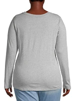 Long-Sleeve Pocket Crewneck T-Shirt