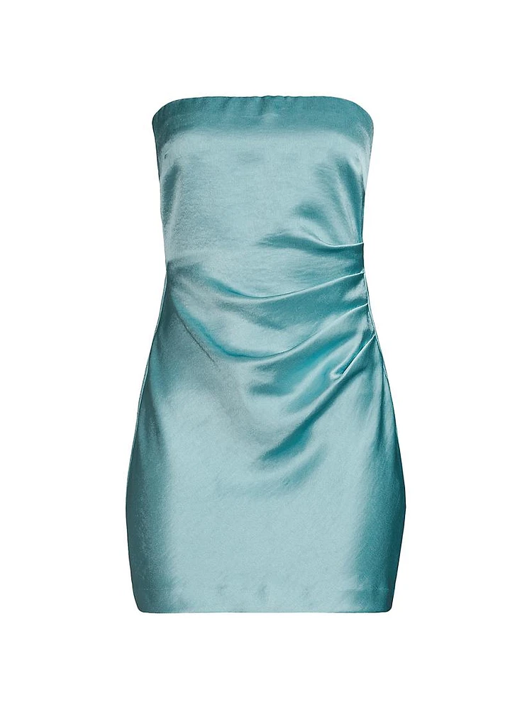 Symone Satin Strapless Minidress