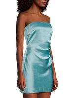 Symone Satin Strapless Minidress