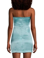 Symone Satin Strapless Minidress