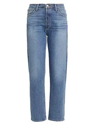 The Honor High-Rise Straight Ankle Jeans