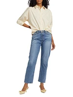 The Honor High-Rise Straight Ankle Jeans