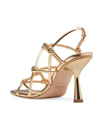 Coco 100MM Metallic Leather Sandals