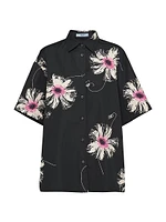 Short-sleeved Printed Poplin Shirt