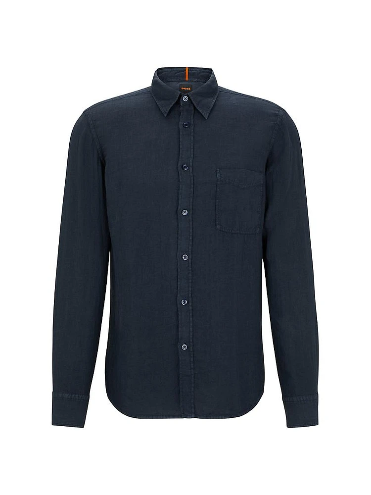 Regular-Fit Shirt Linen