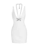 Crystal Butterfly Sleeveless Minidress