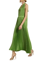 Les Éléments Moderniste Pleated Halter Gown