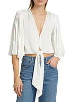 Salma Tie-Front Crop Top