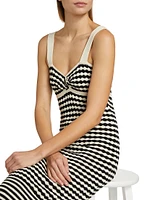 Jessa Striped Cotton-Blend Midi-Dress