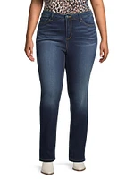 High-Rise Straight-Leg Jeans