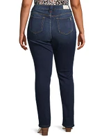 High-Rise Straight-Leg Jeans