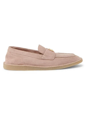 Florio Logo-Detailed Suede Loafers