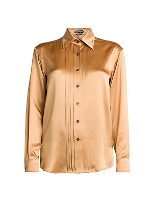 Fluid Charmeuse Silk Shirt