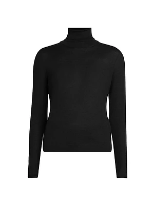 Cashmere-Silk Turtleneck Sweater