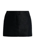 Metallic Silk-Blend Boucle Miniskirt