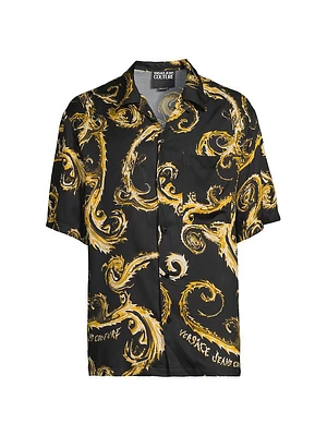 Baroque Satin Camp Shirt