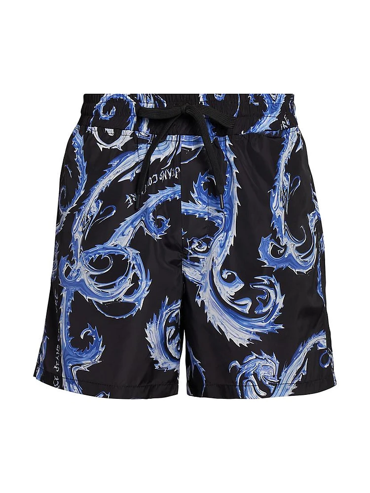 Baroque Drawstring Swim Shorts