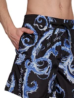 Baroque Drawstring Swim Shorts