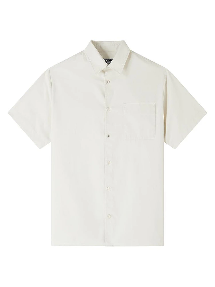 Cotton Button-Front Shirt