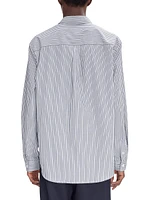 Striped Cotton Button-Front Shirt