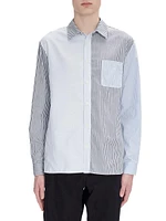 Striped Cotton Button-Front Shirt