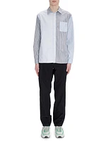 Striped Cotton Button-Front Shirt