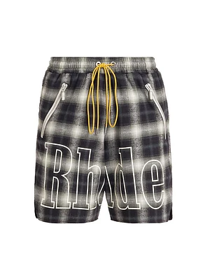 Plaid Logo Shorts