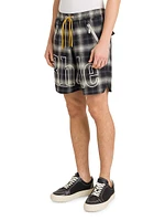 Plaid Logo Shorts