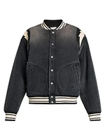 Denim Lighting Bomber Jacket