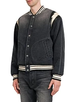 Denim Lighting Bomber Jacket