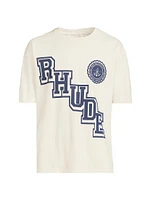 Collegiate Crest Logo Cotton T-Shirt