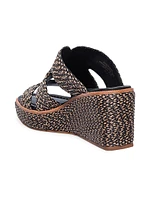 Kaian Raffia Wedge Sandals