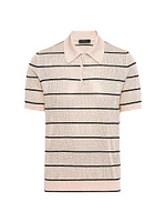 Silk and Cotton Knit Polo Shirt