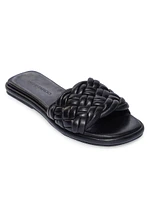 Troy Leather Woven Sandals