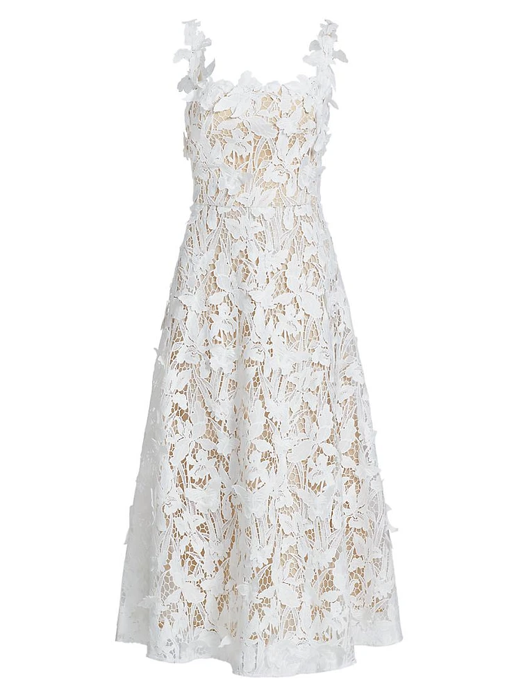 Guipure Lace A-Line Dress