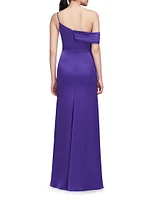 Alaina One-Shoulder Satin Gown