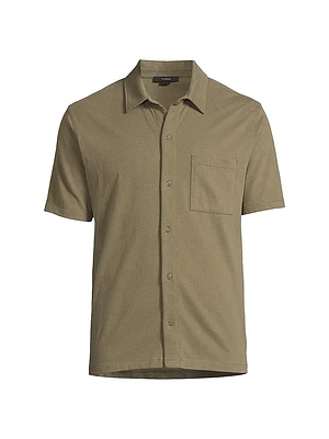 Cotton Button-Front Shirt
