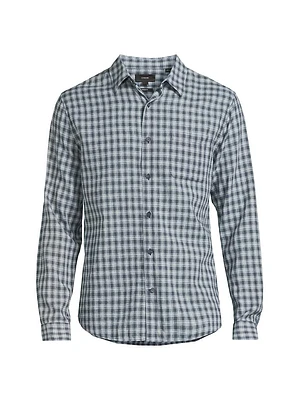 Summit Plaid Linen & Cotton-Blend Shirt