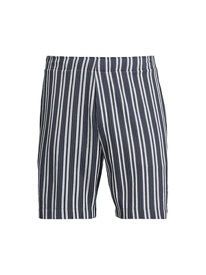 Striped Cotton-Blend Jacquard Shorts