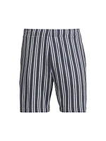 Striped Cotton-Blend Jacquard Shorts