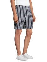 Striped Cotton-Blend Jacquard Shorts