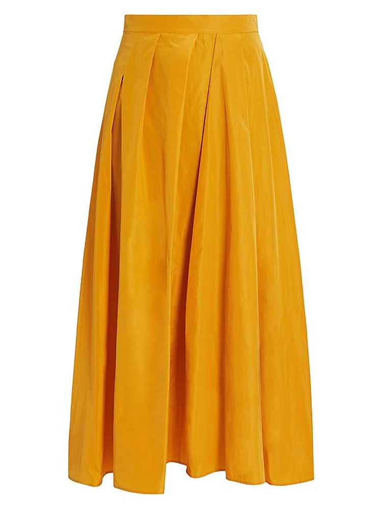 Plus Aderire Taffeta Maxi Skirt