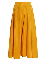 Plus Aderire Taffeta Maxi Skirt