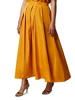 Plus Aderire Taffeta Maxi Skirt