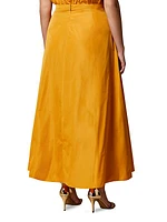 Plus Aderire Taffeta Maxi Skirt