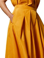 Plus Aderire Taffeta Maxi Skirt